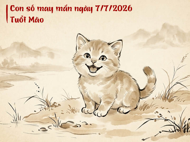 Con số tử vi may mắn ngày 7/7/2026, số 7 và 49 tiền bạc tự tìm đến cửa