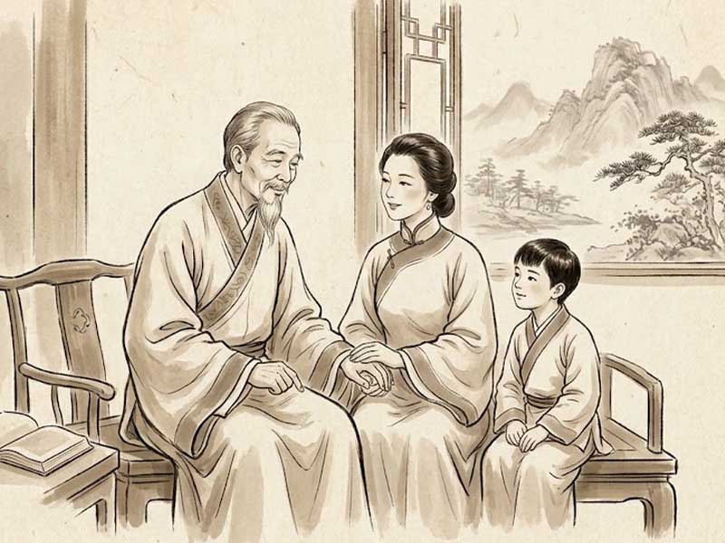 Sao Hồng Loan cung Phụ Mẫu ám chỉ cha mẹ tâm lý, ấm áp, gia đạo an yên